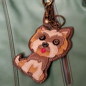 CHALA YORKIE COIN PURSE/ KEYRING.